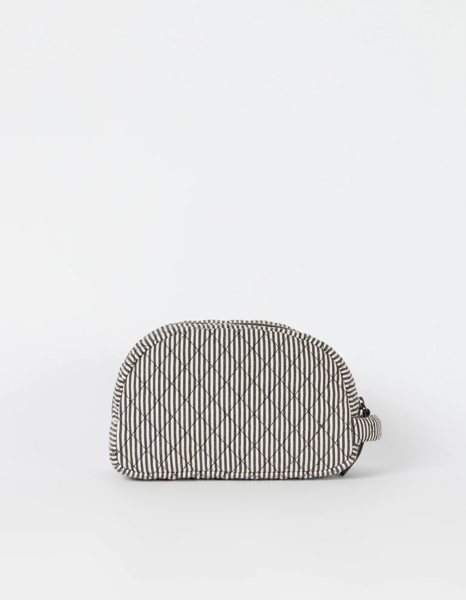 Moon Makeup Bag  - Cotton Black Classic Leather - Image 3
