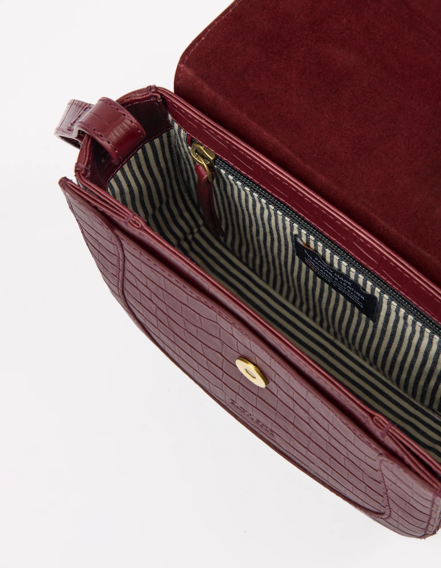 Nina - Dark Cherry Croco Print Leather - Image 5