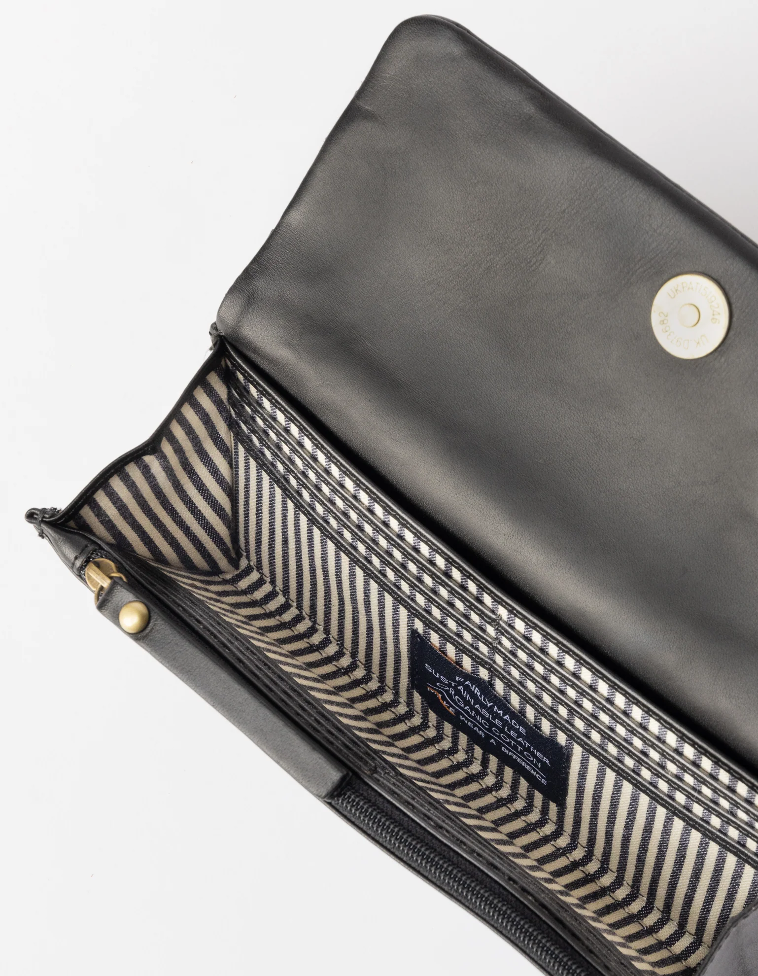 Pau's Pouch - Black Woven Classic Leather - Image 3
