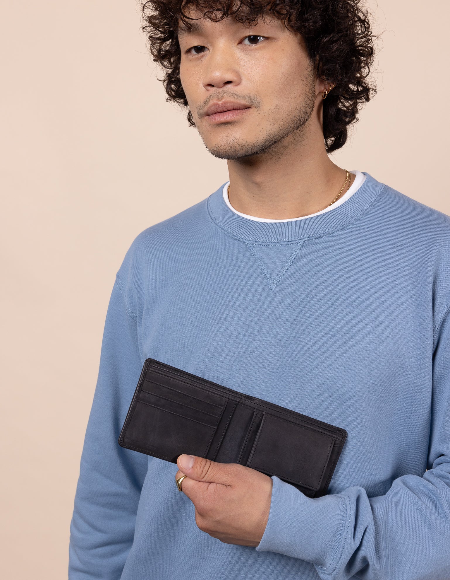 Perfectly Imperfect Tobi's Wallet - Black Hunter Leather - Image 4