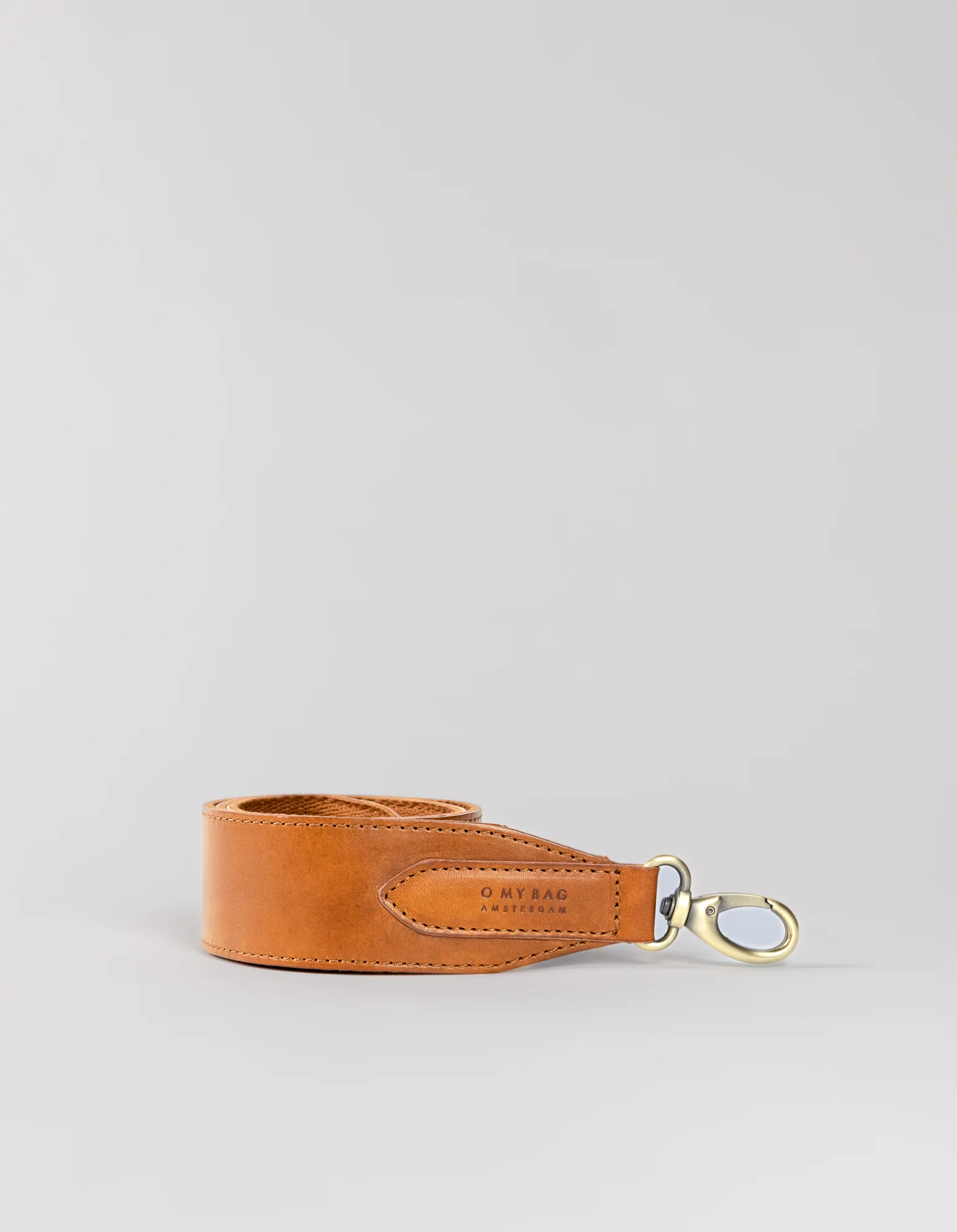 Short Crossbody Strap - Cognac Classic Leather - Image 2