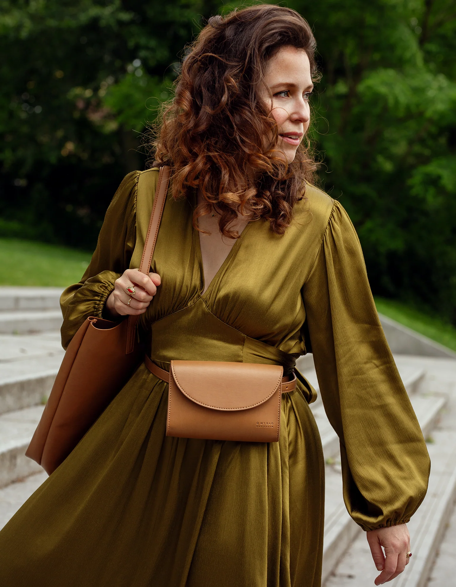 Sanne Belt Bag - Cognac Vegan Uppeal™ - Image 9